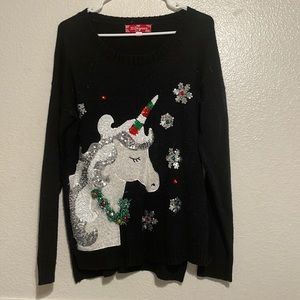 Unicorn holiday sweater